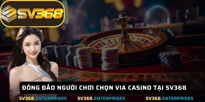 Đông đảo người chơi chọn Via Casino tại Sv368